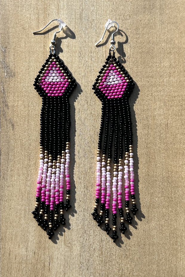 BWilson - Pink Beaded Earring